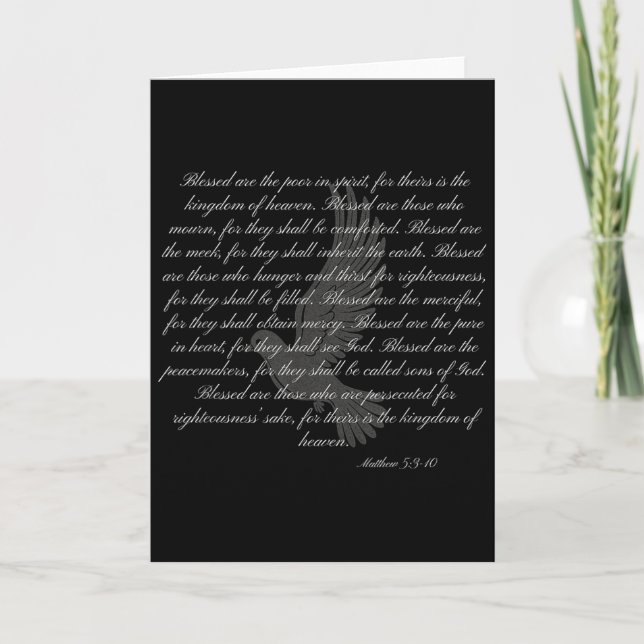 Bergspredikan Saligprisningarna Matteus 5_3-10  Kort (Framsida)