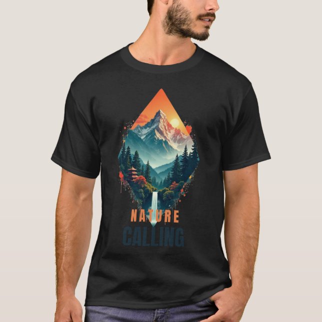 Bergsreat: Naturens serenitet och senor T Shirt (Framsida)