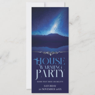 Bergsreflektion Astro Himlar Houseworkteknik Party Inbjudningar