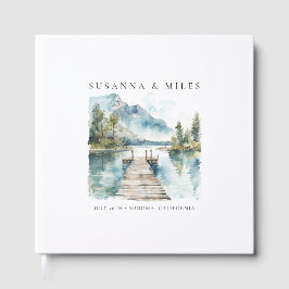 Bergssjö Akvarell Skog Bröllop Träd Gästböcker