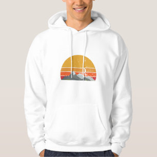 Bergsskjorta - återgång till solnedgång 70-vintaga hoodie