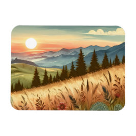 Bergsskogen Backe Land Boho Nature Magnet