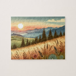 Bergsskogen Backe Land Boho Nature Pussel