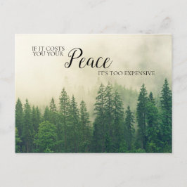 Bergsskogens fog Peace-inspirationsoffert Vykort
