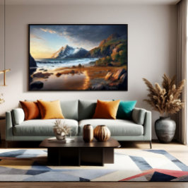 Bergssolnedgång Poster