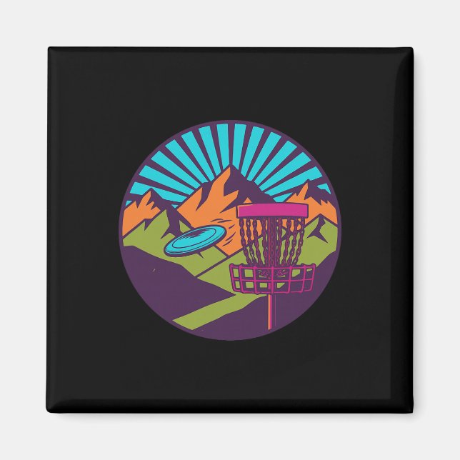 Bergssoluppgång Disc Golf Korg Flygande Disc Scen Magnet (Framsidan)