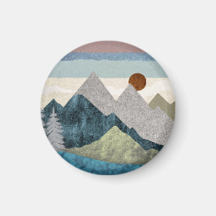 Bergsstripe Himlar Magnet