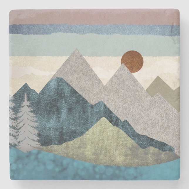 Bergsstripe Himlar Stenunderlägg (Framsidan)