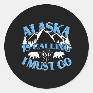Bergsstrupen Alaska ringer och jag måste åka Vild Runt Klistermärke