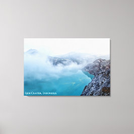 Bergssvavelblå Kraterscen Landskapsresefoto Canvastryck
