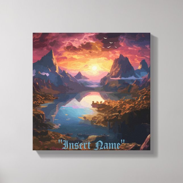 Bergssymfoni: en harmonisk blandning av Färg Canvastryck (Framsida)