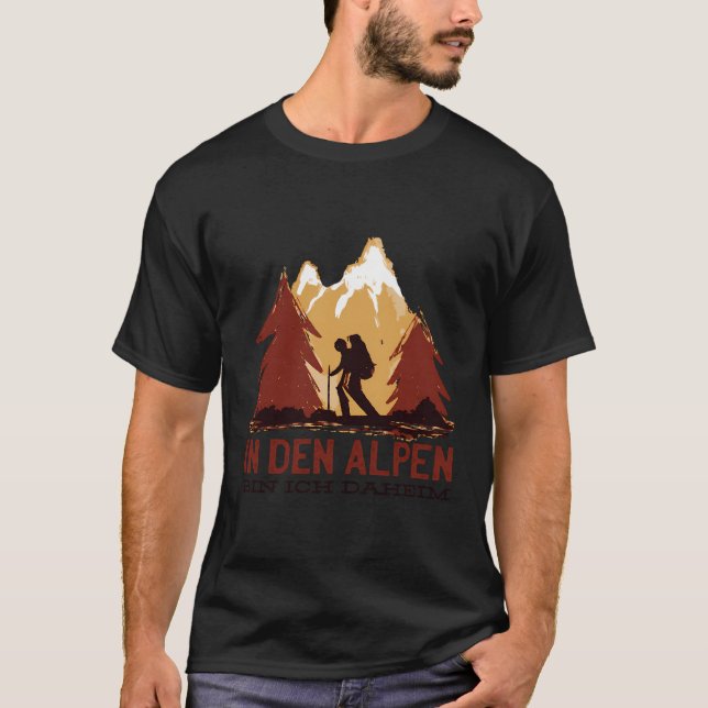 Bergsteiger Alpen säger att bergsalpinist är T Shirt (Framsida)