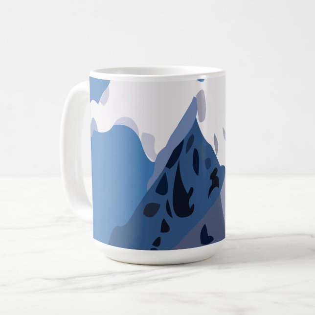 Bergstoppar Natur Kaffemugg (Framsida vänster)