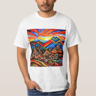 Bergstoppar vid solnedgång 1 t shirt