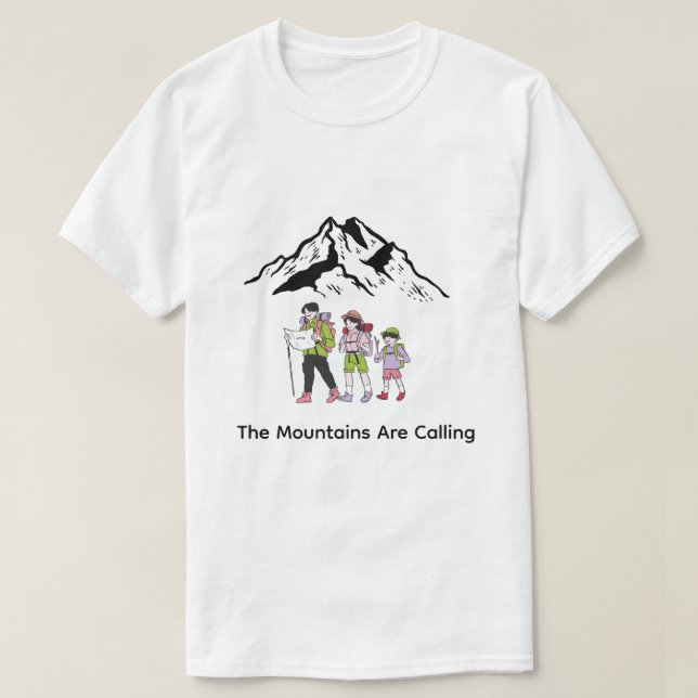 Bergstopparna ropar T-shirt för vandring | Mountai (Design framsida)