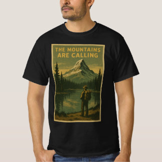 Bergstoppen kallar Vintageaffisch T Shirt