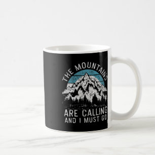 Bergstoppen ropar vandring camping män kvinnor kaffemugg