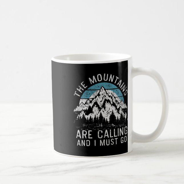 Bergstoppen ropar vandring camping män kvinnor kaffemugg (Höger)