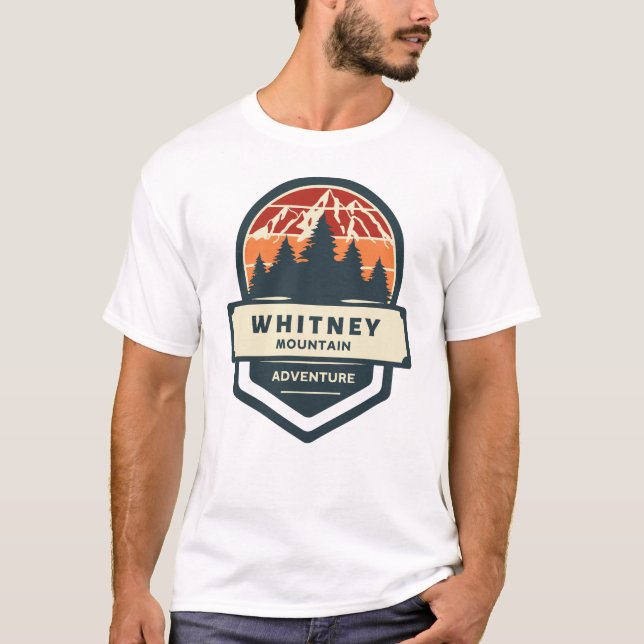 Bergstoppsstigning och vandring i Whitney-berget T Shirt (Framsida)
