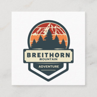 Bergstoppsstigning vid Breithorn och kissning t-sh Fyrkantigt Visitkort