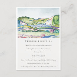 Bergsutsikt Blush Grön Bröllopsmottagning Tilläggskort