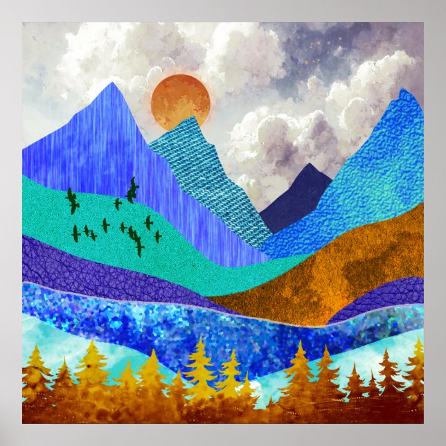Bergsutsikt Poster (Framsidan)