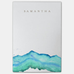 Bergsvattenfärg Anpassat namn Post-it Block