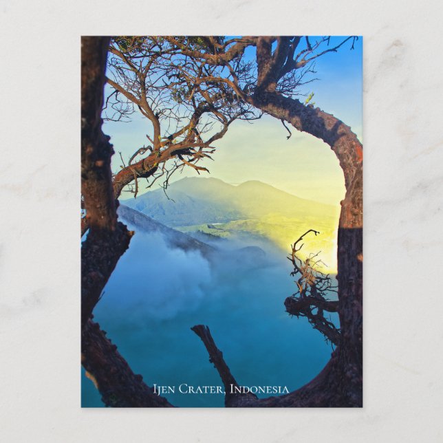 Bergsvavel Crater Blue Pond Ram Vykort (Framsida)