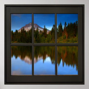 Bergsvy 24x24 svart fack poster