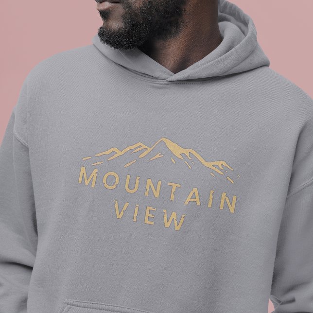 Bergsvy i Beige Hoodie (Mountain View In Beige Hoodie)