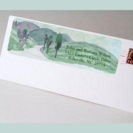 Bergsvy som Returetiketter Returadress Etikett