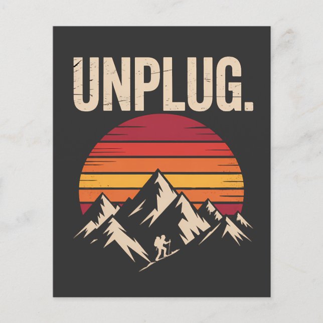 Bergswandring Unplug Flygblad (Framsidan)