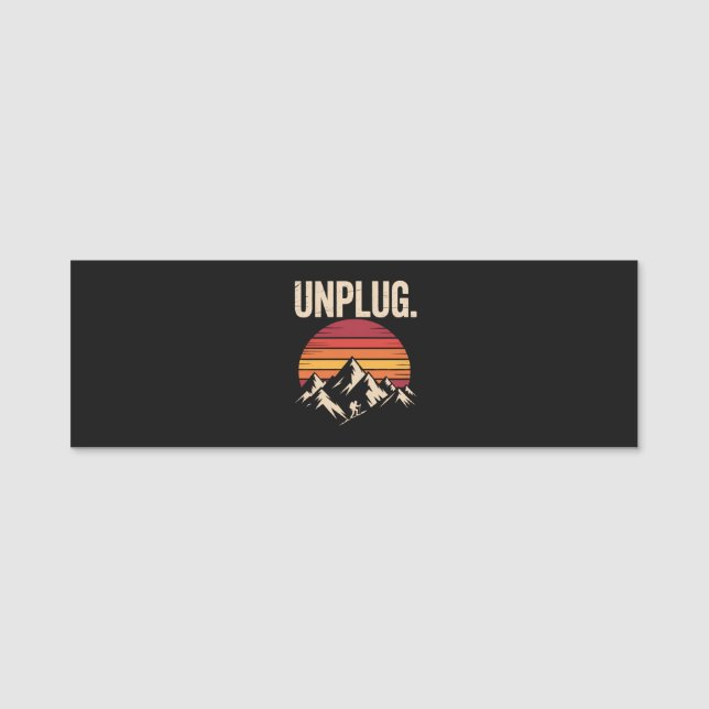 Bergswandring Unplug Namnbricka (Framsida)