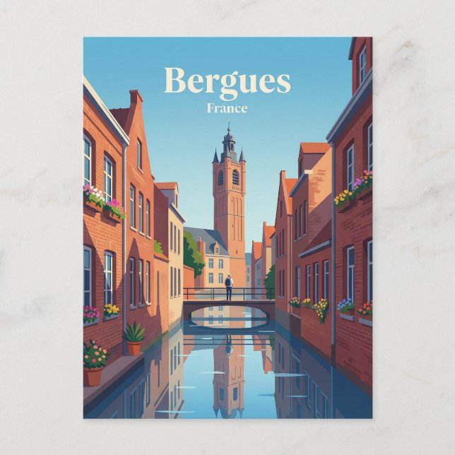 Bergues Frankrike Vykort (Framsida)