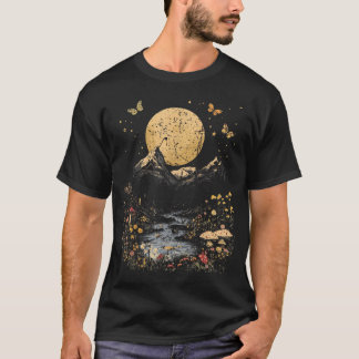 Bergvandring Stugkänsla Blomma Sommar Camping T Shirt