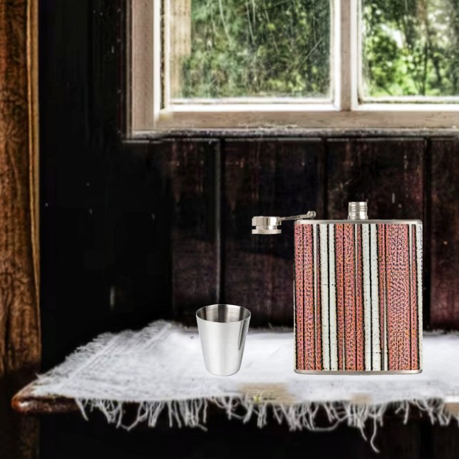 Beribbad Rand Fickplunta (The Beribboned Stripes Flask , has an Art Deco look to its design!)