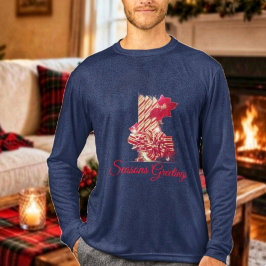 Beribboned Holiday Candle T Shirt