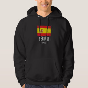 Beriin Spain Es Flagga City Bandera Ropa Hoodie