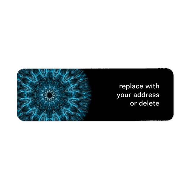 berikad snöflake returadress etikett (Framsidan)