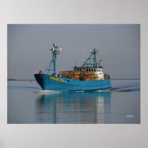 Bering hav, krabbafartyg i den holländska hamnen, poster