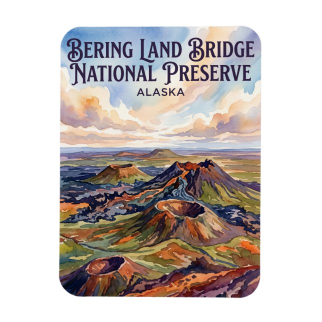 Bering Land Bridge National Preserve USA Magnet (Vertikal)