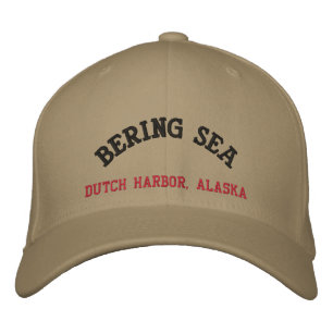 Bering Sea Dutch Harbour, Alaska Broderad Keps