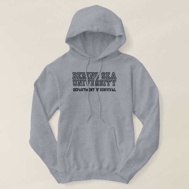 Bering Sea University Fiske Hoodie (Design framsida)