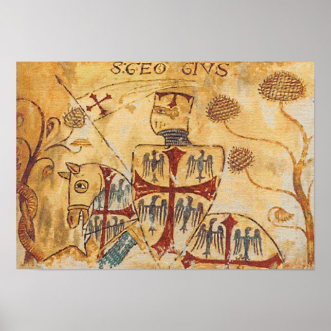 Berittener Kreuzritter Poster (Framsidan)