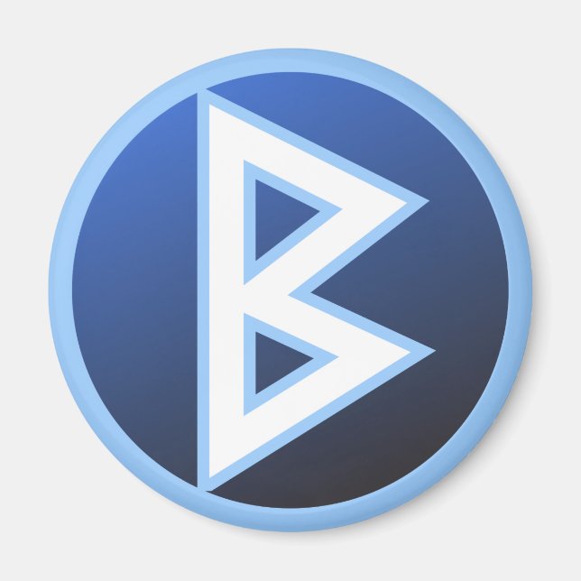 Berkana Beorc Rune Magnet (Framsidan)