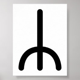 BERKANA Nordisk runa (Björk, Tillväxt, Återfödelse Poster