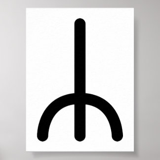 BERKANA Nordisk runa (Björk, Tillväxt, Återfödelse Poster
