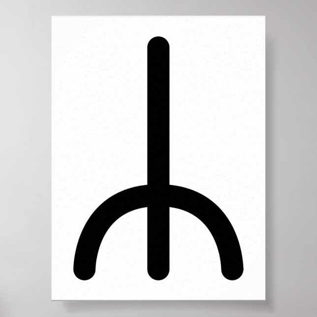 BERKANA Nordisk runa (Björk, Tillväxt, Återfödelse Poster (Framsidan)