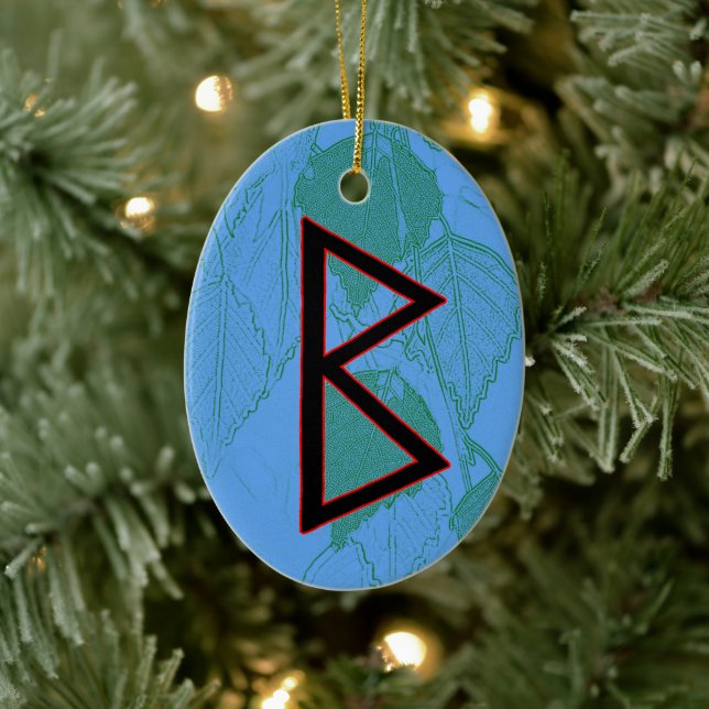 Berkano Viking Rune Yule Ornament - Mor Earth! (Träd)