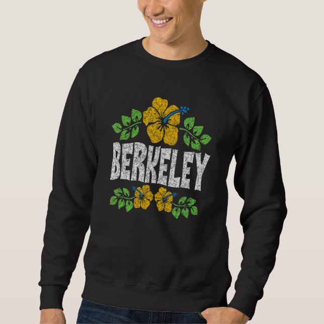 Berkeley Blommor Distressed Färgtryck Lång Ärmad Tröja (Framsida)
